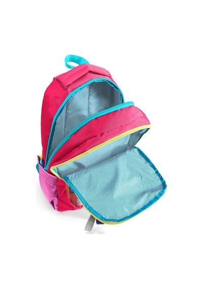 Coral High Kids Pembe Neon Mercan Fashion Girl Desenli Üç Bölmeli Okul Sırt Çantası 23669 Neon Mercan