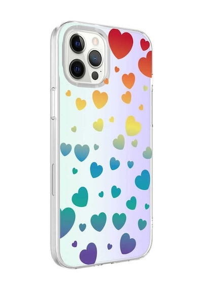 Apple Uyumlu iPhone 12 Pro Max Kılıf Zore M-blue Desenli Kapak Heart No3