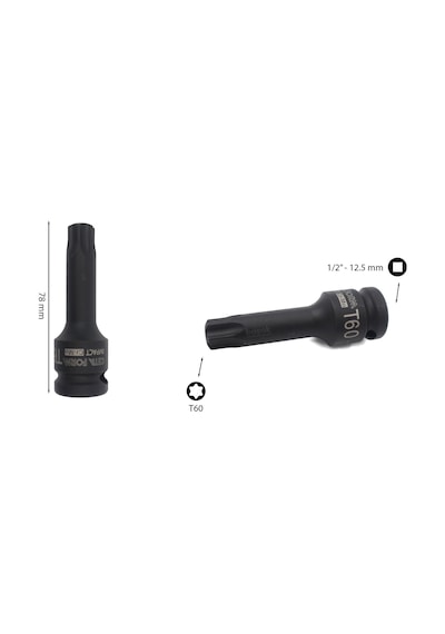 Ceta Form T60 1/2” Havalı Torx Uçlu Lokma Anahtar C68-T60