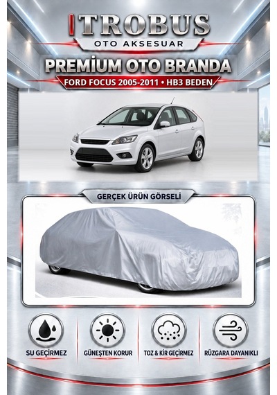 Ford Usa Focus Hatchback 5 Kapı 1.0 Ecoboost 2000-2011 Uyumlu Premium Araba Brandası Oto Branda Hb3 Beden