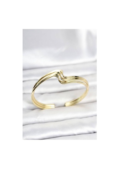 Zikzak Model Gold Renk Pirinç Kadın Bileklik Tj-bb8554 Evimdeyokyok