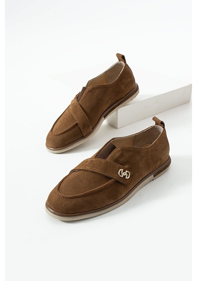 Dericia Shoes Glamour Hakiki Deri Süet Kadın Günlük Rahat Casual Ayakkabı Turuncu