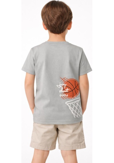 Yale Kids 3-8 Yaş Erkek Çocuk Tişört Gri