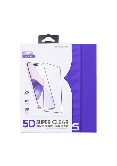 Bloominbag 5d Full Cover Temperli Cam Apple Uyumlu iPhone 17 Air Ekran Koruyucu
