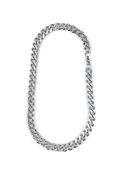 Gümüş Renk Traşlı Zincir Paslanmaz Unisex Çelik Bileklik - 2798 Gümüş