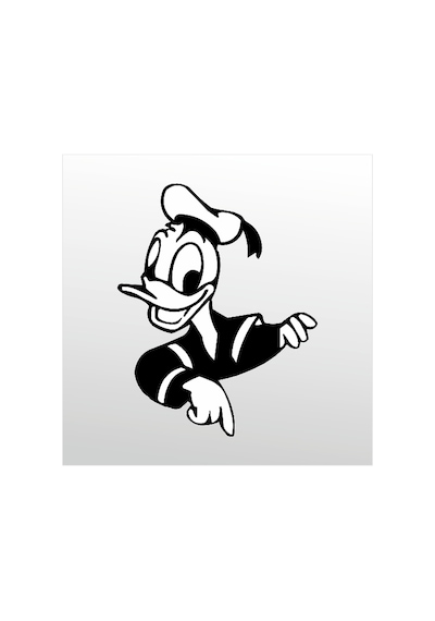 Folyo Sticker Daffy Duck 100cm Uzunluk Siyah