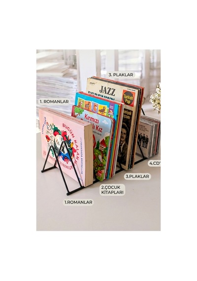 Kitap Tutacağı-kitap Rafı-metal Kitap Desteği - Kitaplık- Ev Ve