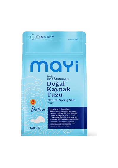 Mayi Öğütülmüş Sofra Tuzu 600 G İyotlu 3'li Ekonomik Paket - 3 Adet Tarı