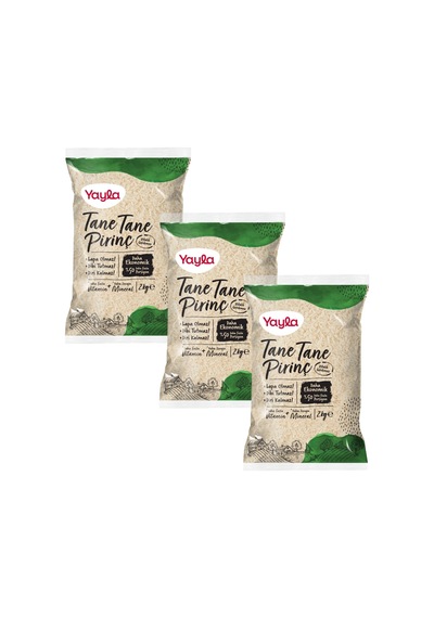 Yayla Tane Tane Pirinç 2 Kg X3