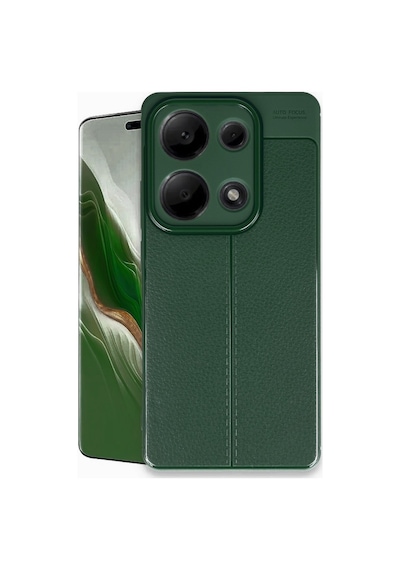 Xiaomi Redmi Note 13 Pro 4g Kılıf Focus Deri Desen Silikon Kapak Koyu Yeşil Xiaomi Redmi Note 13 Pro 4g Kılıf Focus Deri Desen Silikon Kapak Koyu Yeşil