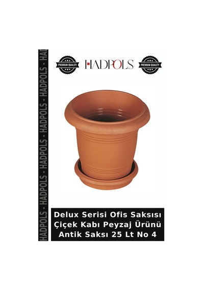 Delux Serisi Ofis Saksısı Çiçek Kabı Peyzaj Ürünü Antik Saksı 25 Lt No 4