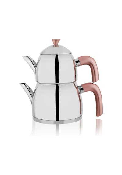 Schafer Alexa Aile Boyu Çelik Çaydanlık Takımı-4 Parça-Rose gold Rose Gold