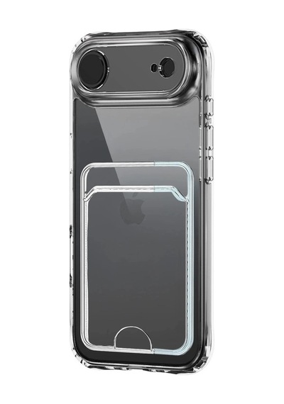 Apple iPhone Uyumlu,  17 Air Kart Şeffaf Silikon - Şeffaf