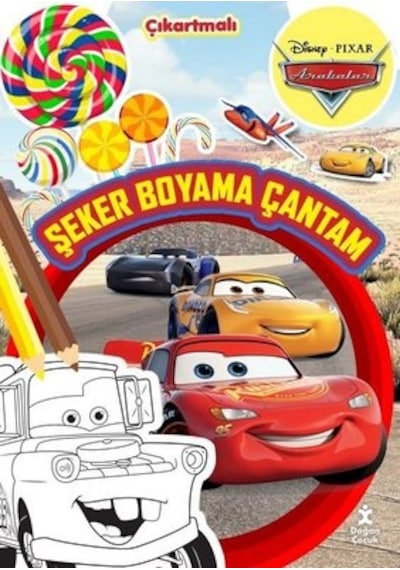 Disney Pixar Arabalar - Şeker Boyama Çantam - Çıkartmalı - Doğan Çocuk