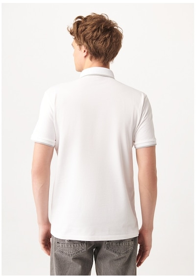 Mavi - Beyaz Polo Tişört 062373-27879 Beyaz