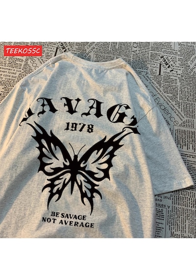 Noıssey Urban Pop Graphic Kadın Tişört Koleksiyonukod 5144 Gri