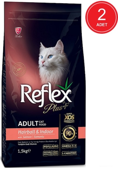 Reflex Plus Hairball Somonlu Yetişkin Kedi Maması 2 x 1500 G