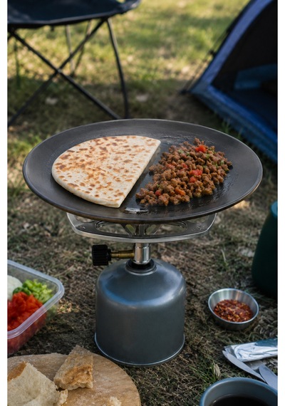 Kamp Ocağı Portatif Gaz Kartuş Uyumlu Piknik Ocağı Gri