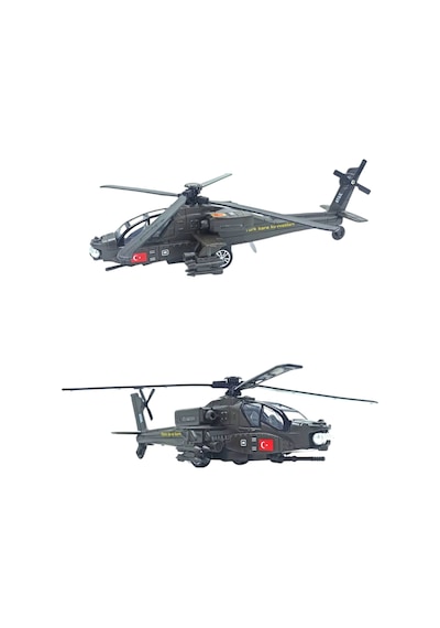Gökyüzünün Hakimi: Metal Türk Atak Helikopteri Oyuncağı Sesli Işıklı Eni:25cm.