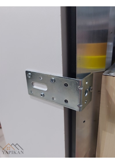 Deprem Mobilya Dolap Sabitleme Aparatı Seti 40x88x32mm - L Demir Gönye Köşebent Bağlantı