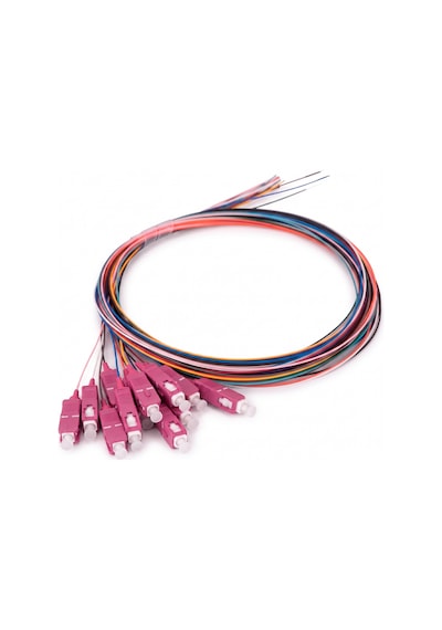 Alfafonet Sc/pc Multimode Loose Buffer Om4 2 Metre Fiber Optik Pigtail 12 Renk