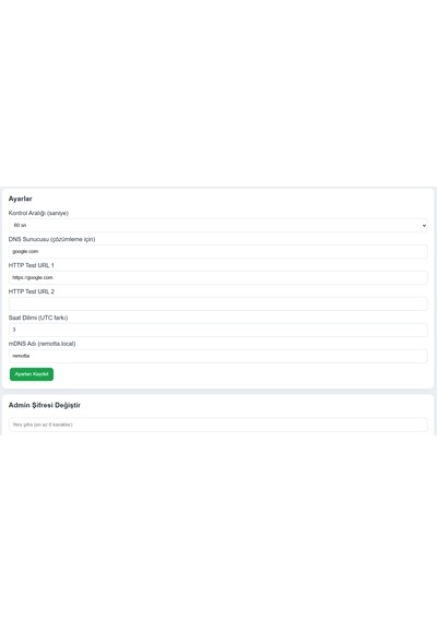 İnternet Bağlantı Kontrol Modülü Ağ Kesintilerini Anında Tespit Eden Ve Raporlayan Akıllı Modül