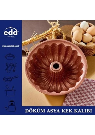 Eda Asya Rose Granit Döküm Kek Kalıbı Zk-934 Rose