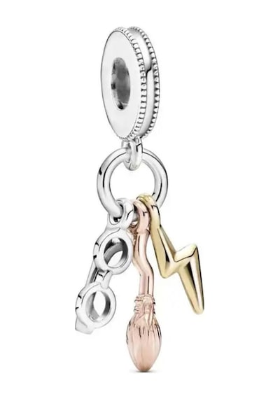 Harry Potter Gözlük , Şimşek , Nimbus 2000 Charm Gümüş Kaplama