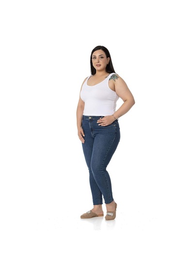 Disentis Büyük Beden Askıları Büzgülü Drapeli Crop Beyaz Body-beyaz Beyaz