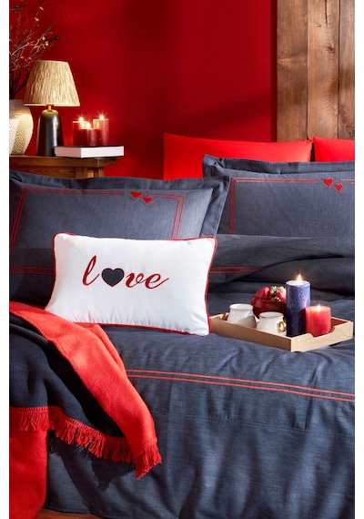Özdilek Endless Love Çift Kişilik Nevresim Takımı Lacivert