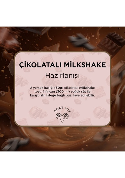 Çikolatalı Milkshake 1000 Gr. 1 KG
