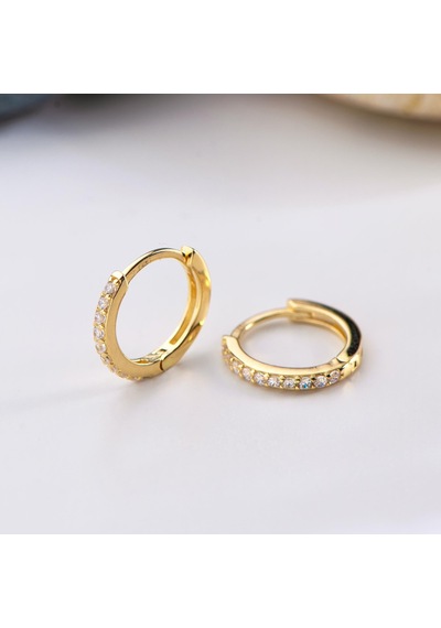 Goldkupe 14 Ayar Taşlı Halka Altın Küpe1,05 Gr-3027