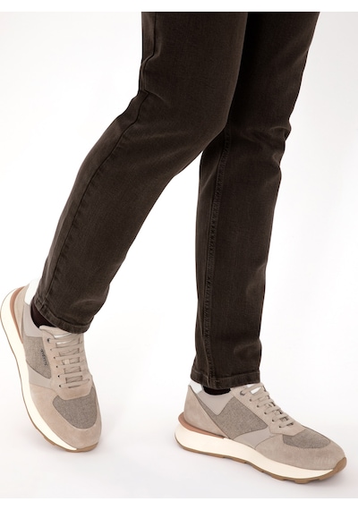Cacharel Bej %100 Deri Sneaker Ayakkabı