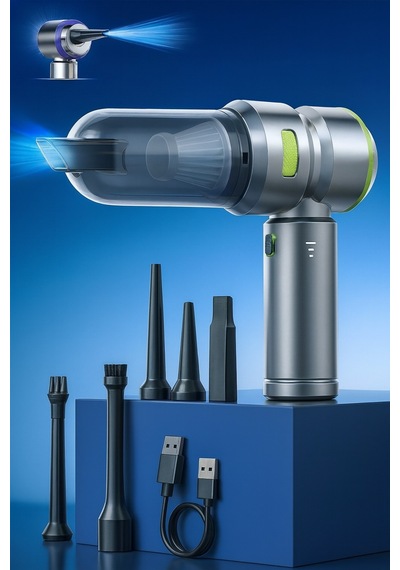 80.000 Rpm Süper Güçlü Kablosuz Süpürge 4 Ü 1 Arada Toz Alma, Hava Üfleme, Pompa & Hava Temizleme - 744792558
