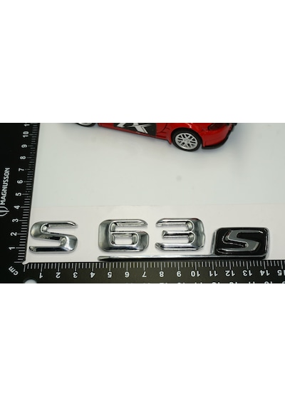 S63S Bagaj Krom Metal 3M 3D Yazı Logo