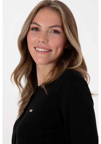 U.s. Polo Assn. Kadın Siyah Hırka Triko 50307719-vr046 Siyah