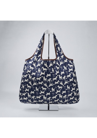 My Balli Store Büyük Boy Alışveriş Ve Pazar Çantası, Dayanıklı Polyester Omuz Tote Çanta Köpek Baskılı