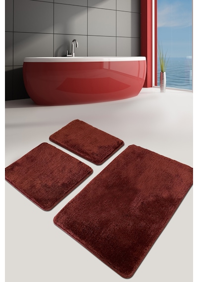 Pasific Terra 3 Lü Set Banyo Halısı Paspas Yıkanabilir
