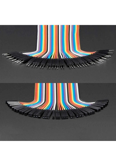 20cm 40 Pin Erkek Dişi Dupont Kablo Ayrılabilir 2.54mm 10 Renk Breadboard Atlama Kablosu Jumper