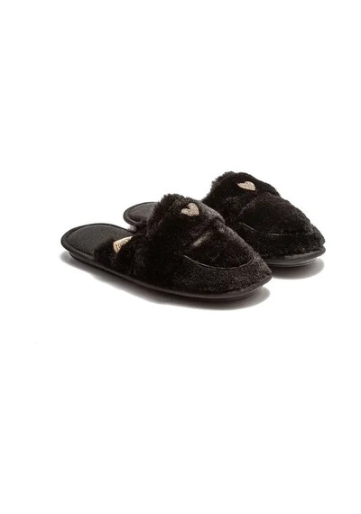 Twigy Mammy Peluş Kadın Ev Terliği Siyah 37/41