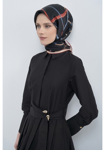 Armine Saf İpek Sura Eşarp-2026 İlkbahar-yaz- 951700d Siyah