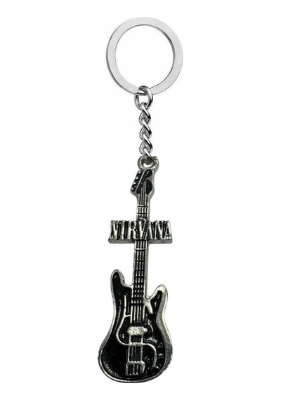 Nirvana Elektro Gitar Figürlü Rock Grunge Anahtarlık Unisex Aksesuar