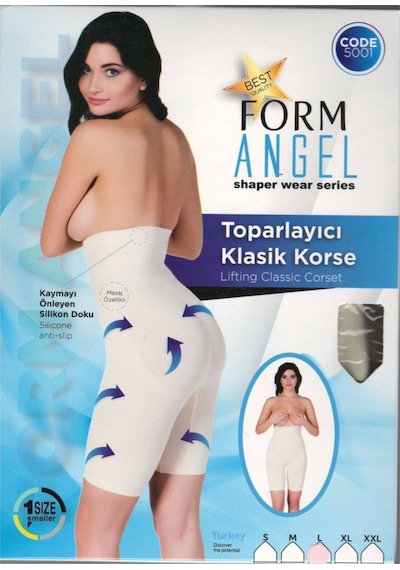 Form Angel Beyaz 5001 Toparlayıcı Klasik Korse Beyaz
