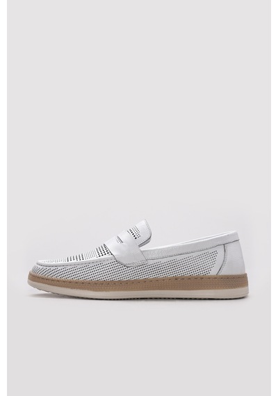 Fast Step Hakiki Deri Erkek Casual Ayakkabı 951ma395 Beyaz