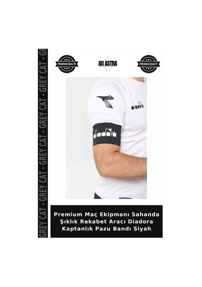 Premium Maç Ekipmanı Sahanda Şıklık Rekabet Aracı Diadora Kaptanlık Pazu Bandı Siyah