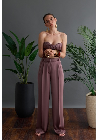 Rebellion Rose Chose Pants Kahverengi