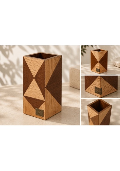 Fava Collection Dekoratif Ahşap Vazo