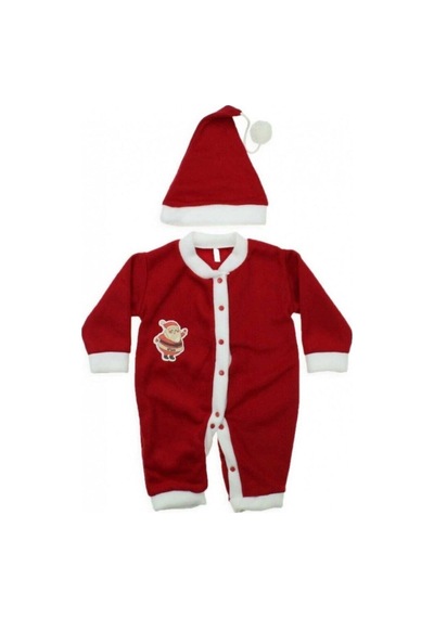 Pembecin Unisex Bebe Kırmızı Noel Kostüm Tulum