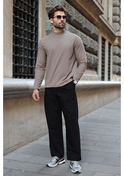 Madmext Vizon Yarım Balıkçı Yaka Slim Fit Erkek Sweatshirt E7202