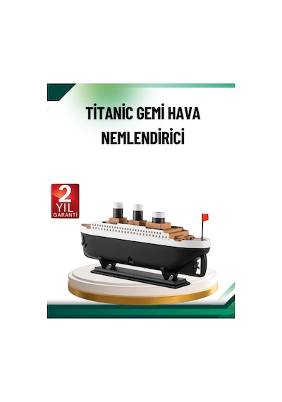 Hubrendy Tekno Buhar Efektli Titanik Gemi Oda Kokusu Difüzör Led Işıklı Nemlendirici